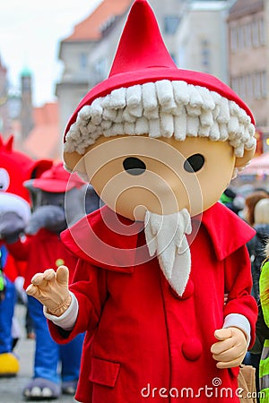 Toon Walkâ€“Mascots Parade-Sandman-Nuremberg 2016 Editorial Stock Photo